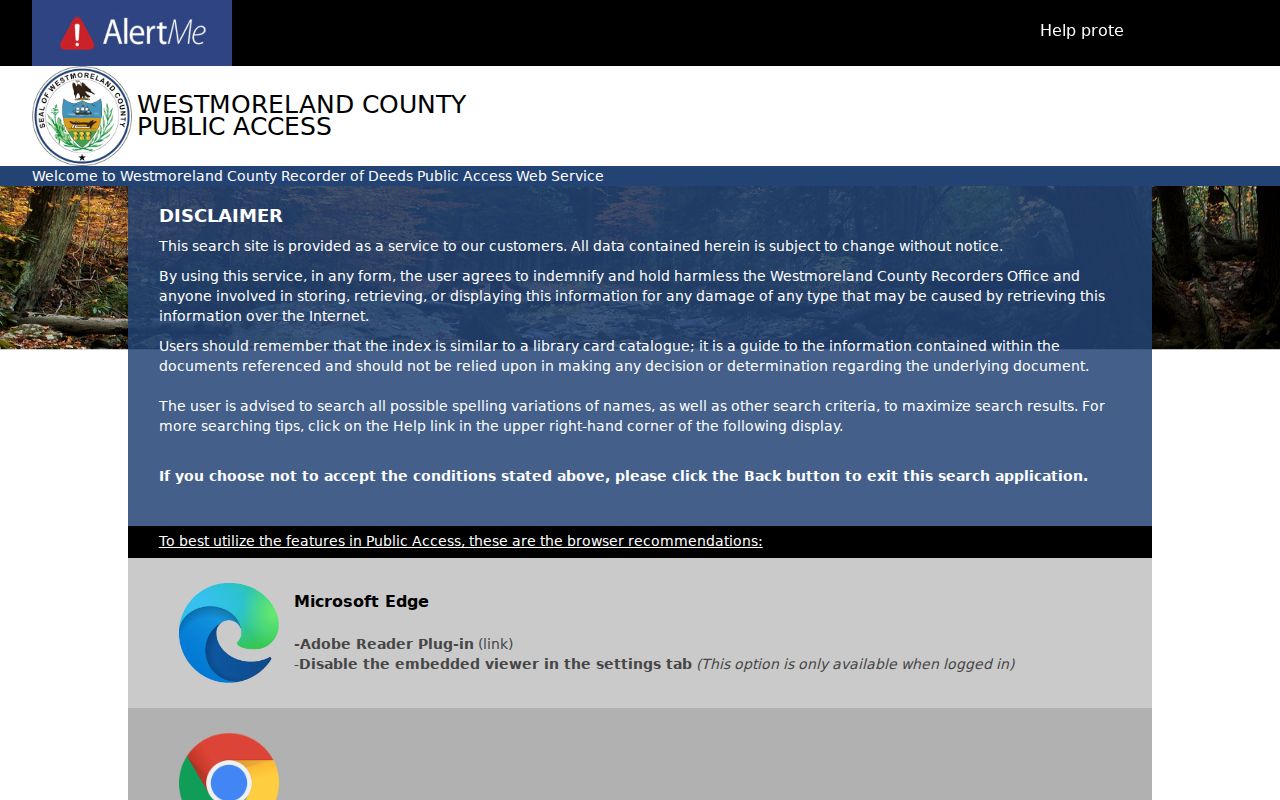 Hempfield Township residents directory Recorder DTS Public Access notice
